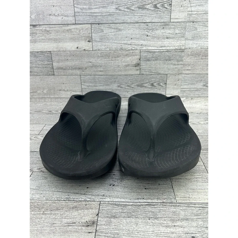 OOFOS Black Unisex OOahh Sport‎ Slide Sandals Flip Flops Comfort Sz M10 W12 EU43